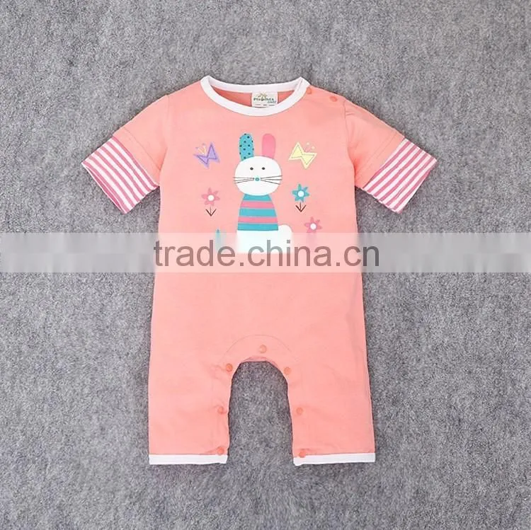 Cute Modeling Cartoon Animal Casual Wearing Baby Kids Jumpsuit 2016 Summer Cotton Rompers