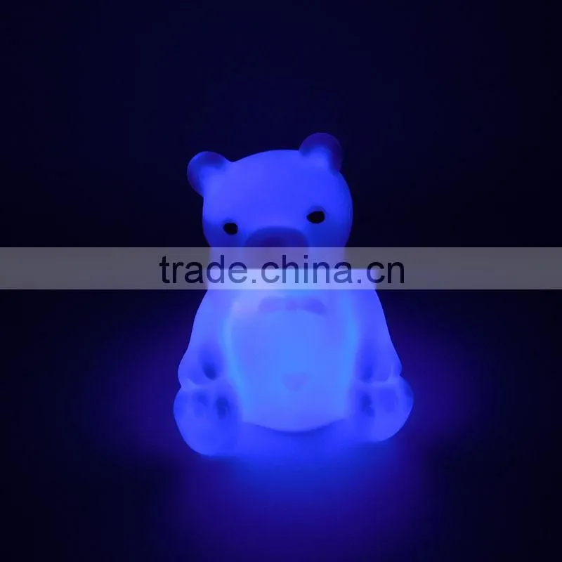 Plastic Honey Bear Plastic Electronic Toys Pvc Vinyl Wild Animal Toy Led Light Bear Toys
