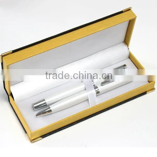 Fashion white with silver plated pen