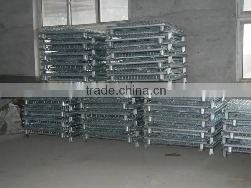 Alibaba express Metal folding steel storage mesh cage