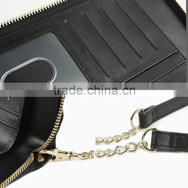New Arrival Mobile Case for Iphone 6 Plus,Women Wallet Case with Shoulder Strap