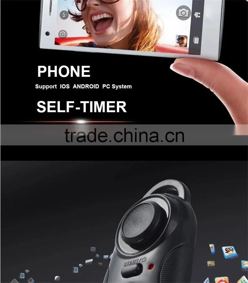 2016 mini bluetooth remote control bluetooth wireless gamepad for Android, remote-control for vr glasses hot sale
