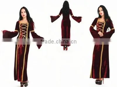 walson 2016 hot Red Hooded Gown Game Thrones Renaissance Medieval Queen Fancy Dress Costume