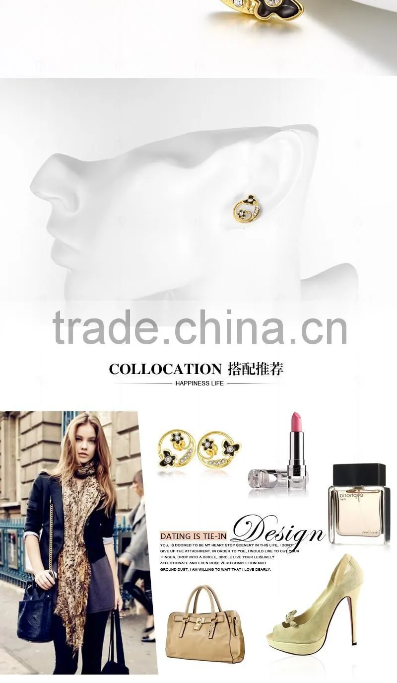 Fashion rhinestone zircon earring for women