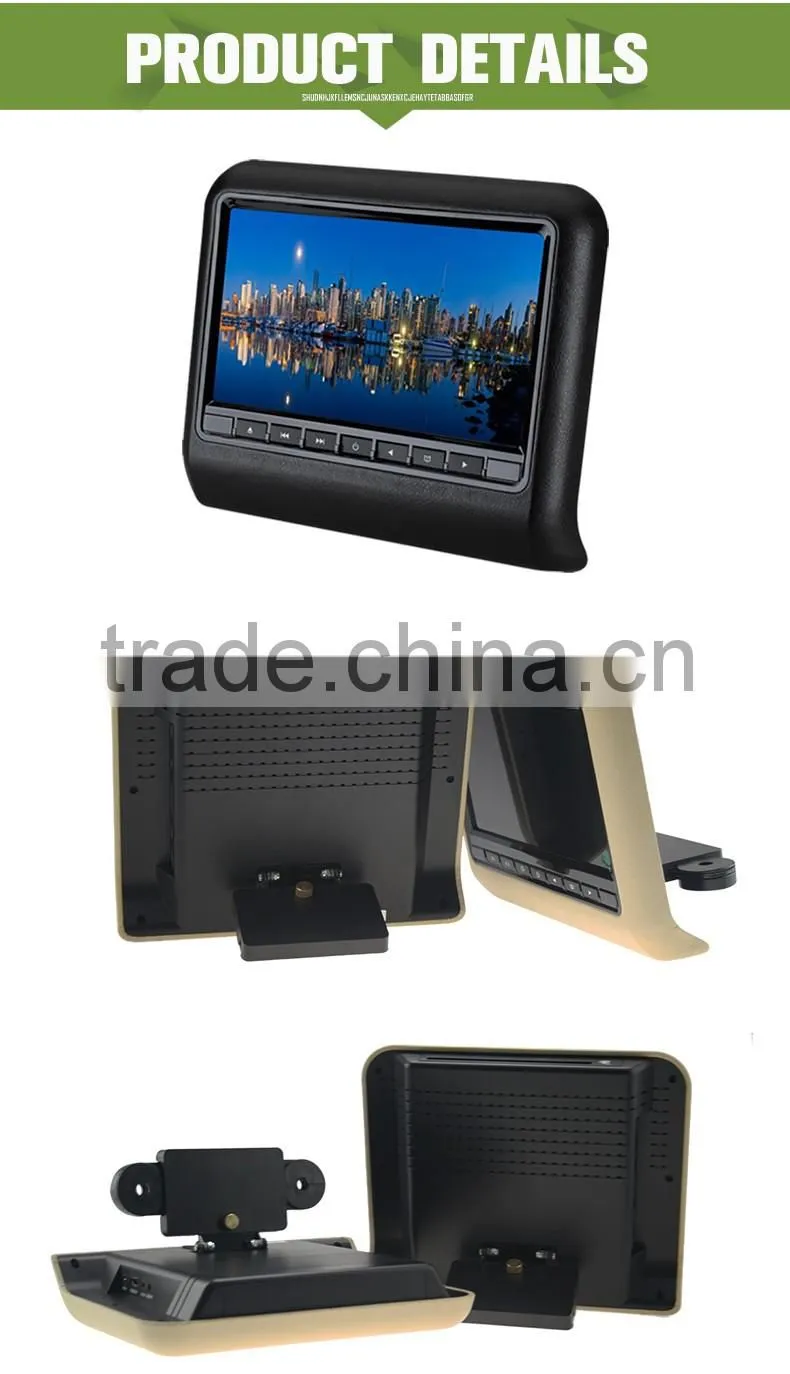 Best selling headrest 9 inch car dvd vcd cd mp3 mp4 player
