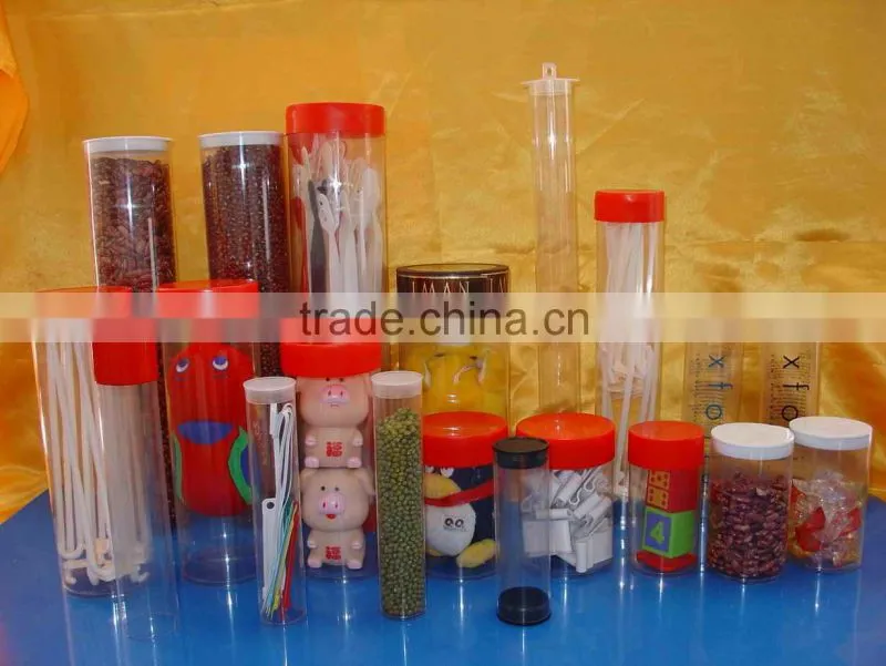 clear round barrel, plastic tube, clear plastic cylinder with customized in any designs
