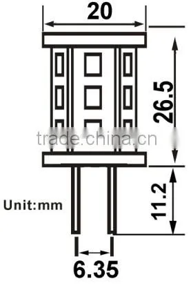 CE RoHS 50000 hours SMD 5050 12V LED light GY6.35