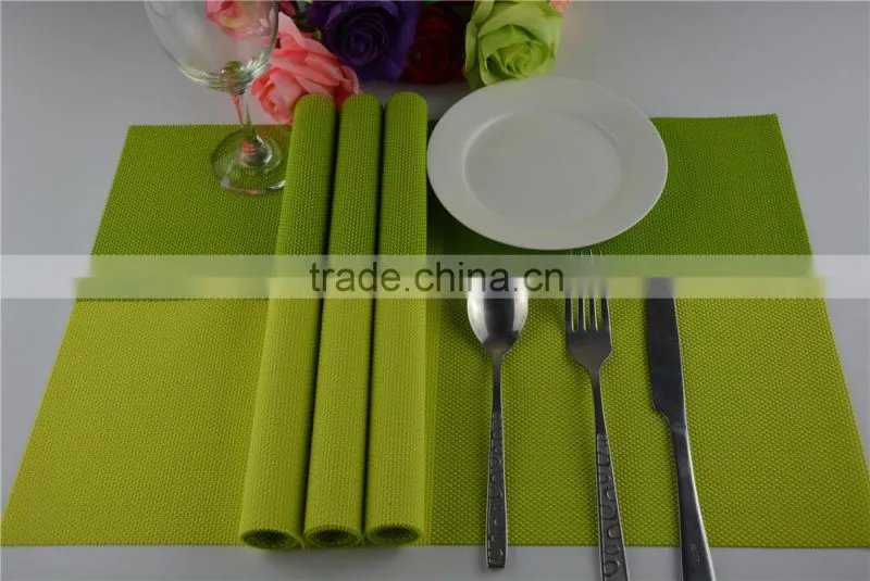 Bright Color shinny green table mats placemats for dining heat insulation kitchen placemat table decoration