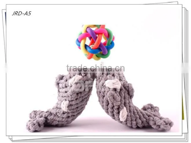 100% cotton dolphin shape cartoon animal sex pet toy for dog