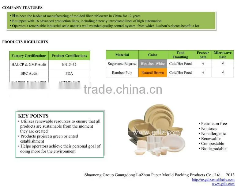pulp food trays