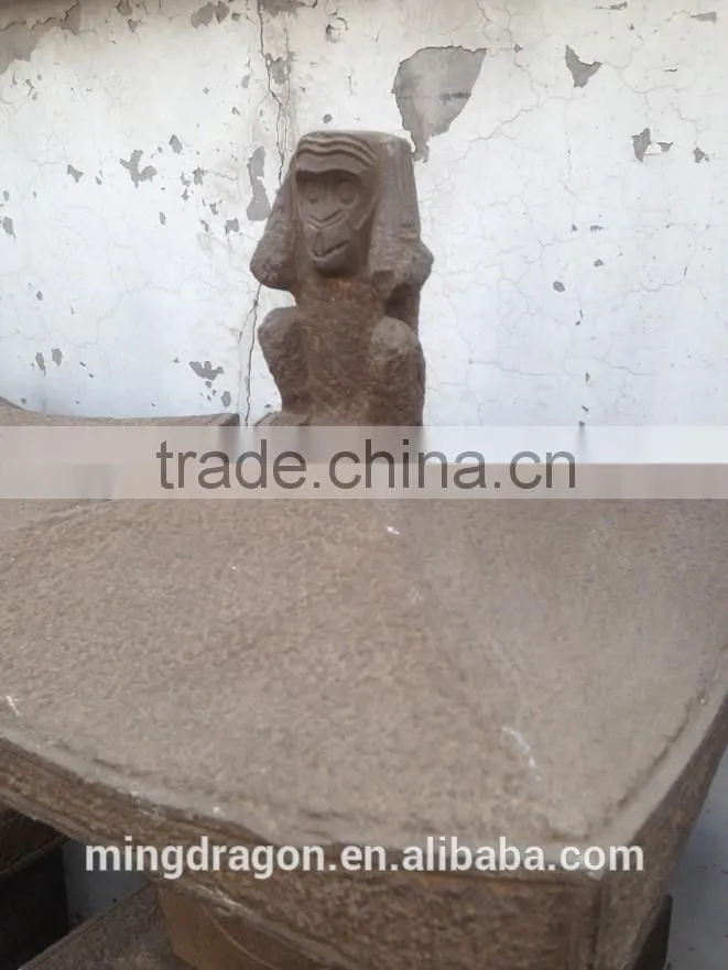 Antique garden stone monkey lanterns
