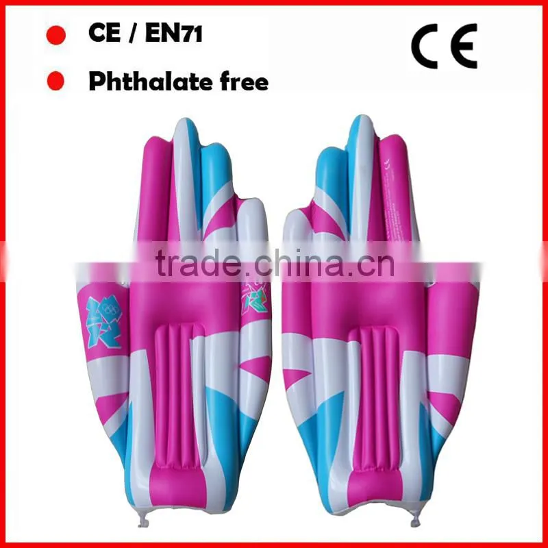 Black PVC inflatable hand