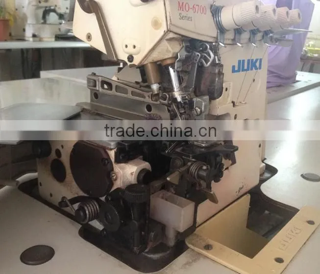 High quality Used Juki Mo-6700 Series Overlock Upholstery Sewing Machines For Sale