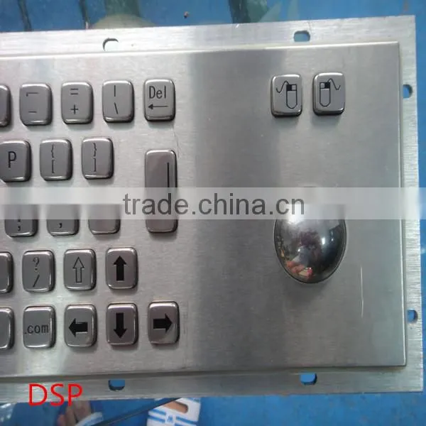 precision backlight kiosk metal keyboard with trackball