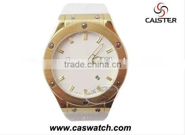 White PVC brand watch with lastesr design
