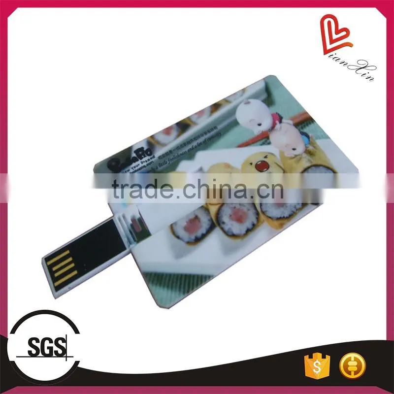 2016 for business USB credit card Customized Promotional logo printing credit card usb flash drive,customized capality