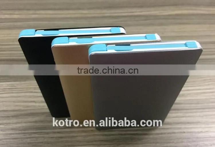 Promotional Gift Metal aluminum credit card power bank 2500mAh