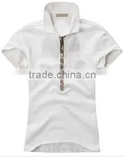 fashion design new short sleeve men white polo shirt