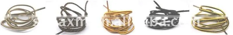 3mm 100% cotton light blue leather shoelace