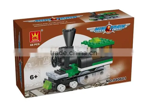 Plastic building blocks toys Train Block Set