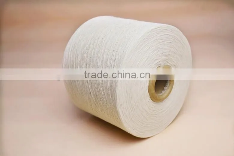 High quality white open end recycled cotton polyester knitting and weaving yarn