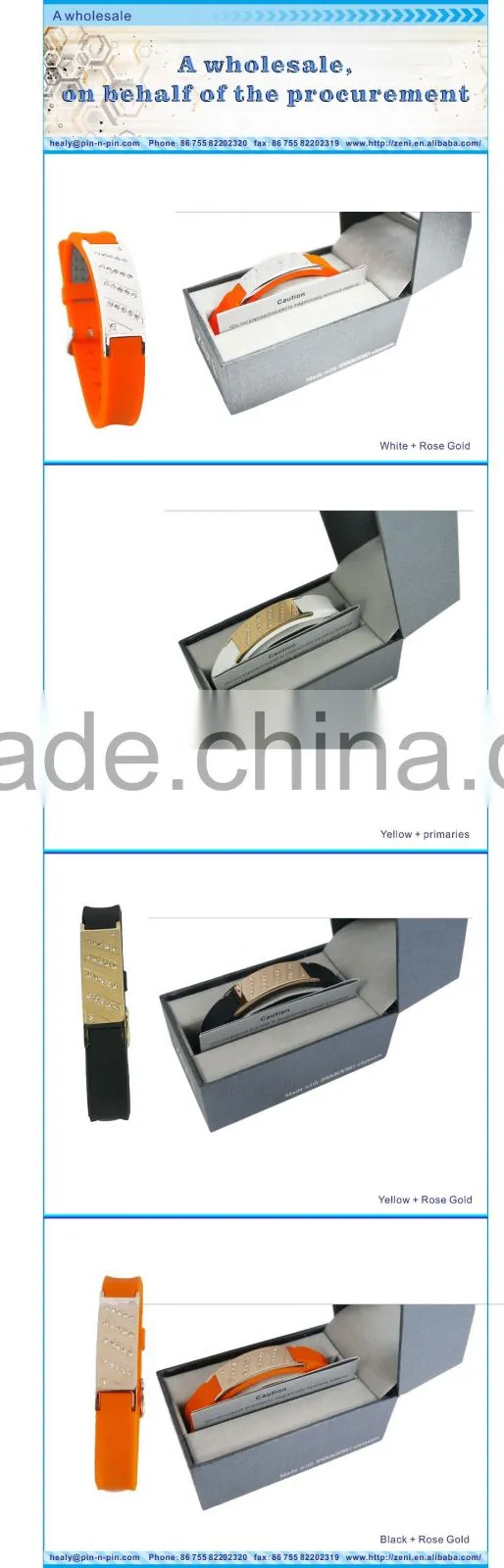 lowest ex-factory price High-quality silicone energy bracelet