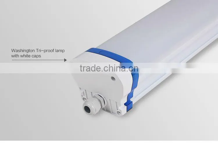>100LM/W parking lot/warehouse/factory/supermarket/ subway IP66 Led TRI-PROOF linear light replacement solution