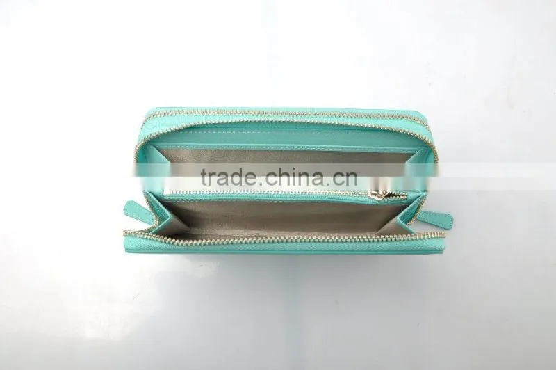 TOPRANK travel document wallet anti rfid, Double zipper travel rfid wallet bag, credit card wallet green