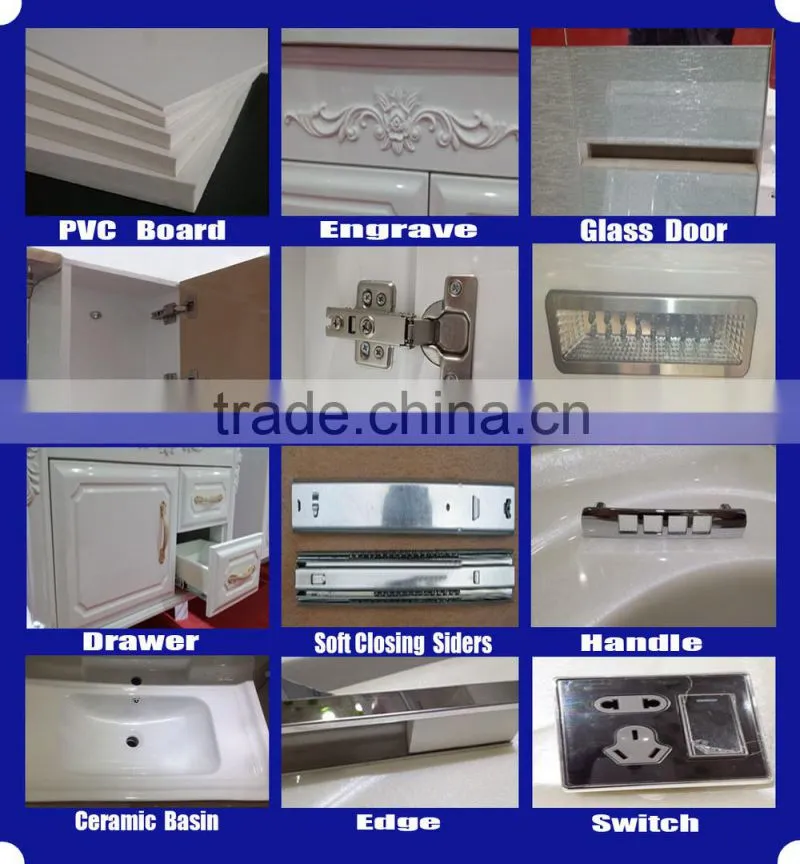 2014 new style modern cheap wood cabinet slim bathroom cabinets