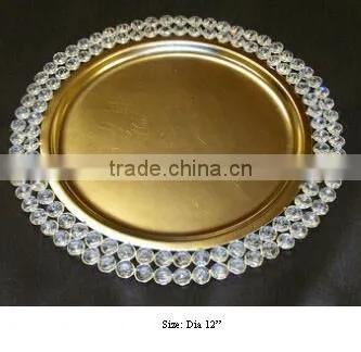 Crystal gold charger plate