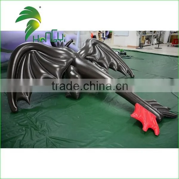 Hongyi Hot Selling Giant Inflatable Black Toothless Dragon / Inflatable Dragon Toy For Sale