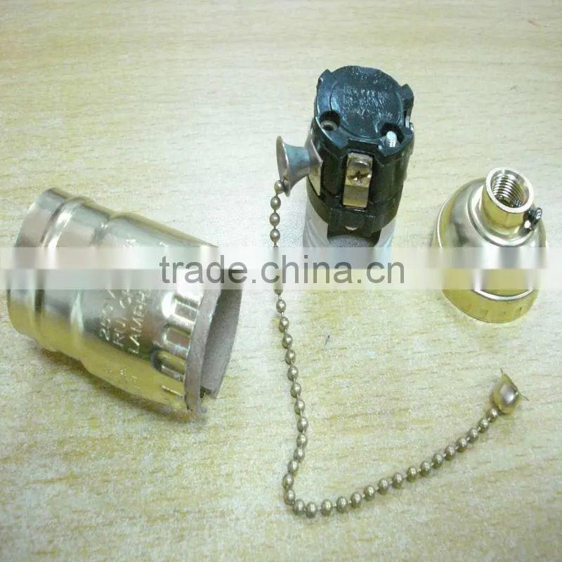 E26 pull chain switch socket (screw shell for wires)