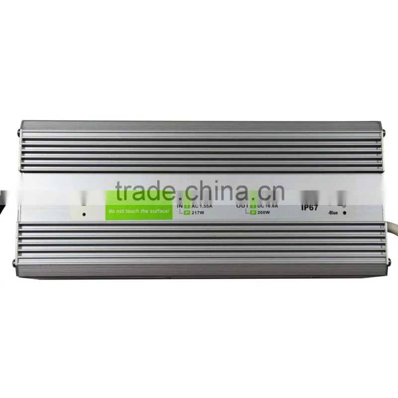 200w 12v ip67 waterproof constant voltage led power with CE RoHs