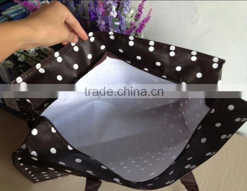 Foldable large shopping bag with zipper for quilt packing