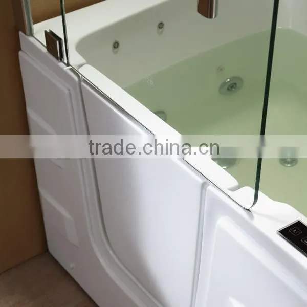 Q375G walk tub shower combo with massage bathtub/ walk in tub for disable and old people