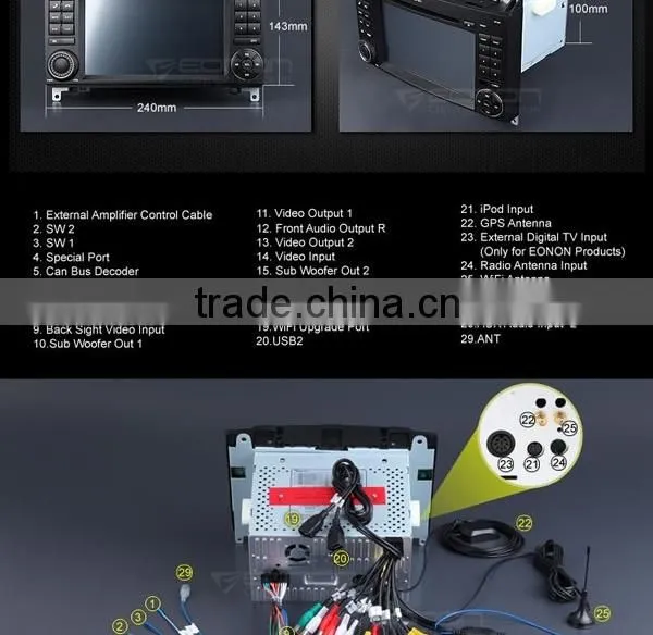 EONON GM5160 7 Inch Digital Touch Screen GPS/Car DVD Player with Screen Mirroring For Mercedes-Benz A-Class/B-Class