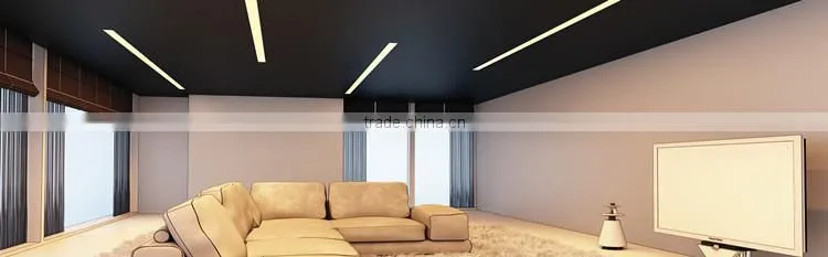 Recessed Aluminum Housing Lighting Profile For Linear Lights With Opal Diffuser