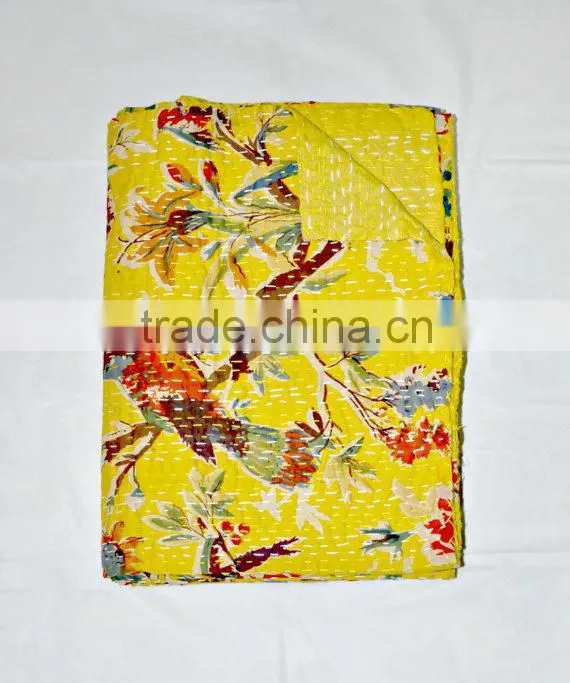 Exclusive Export Quality Cotton Kantha Quilt / Blanket At Wholesale Prices