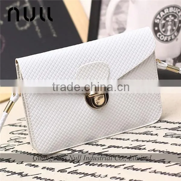 Two layer fashion girls wrist strap phone wallet
