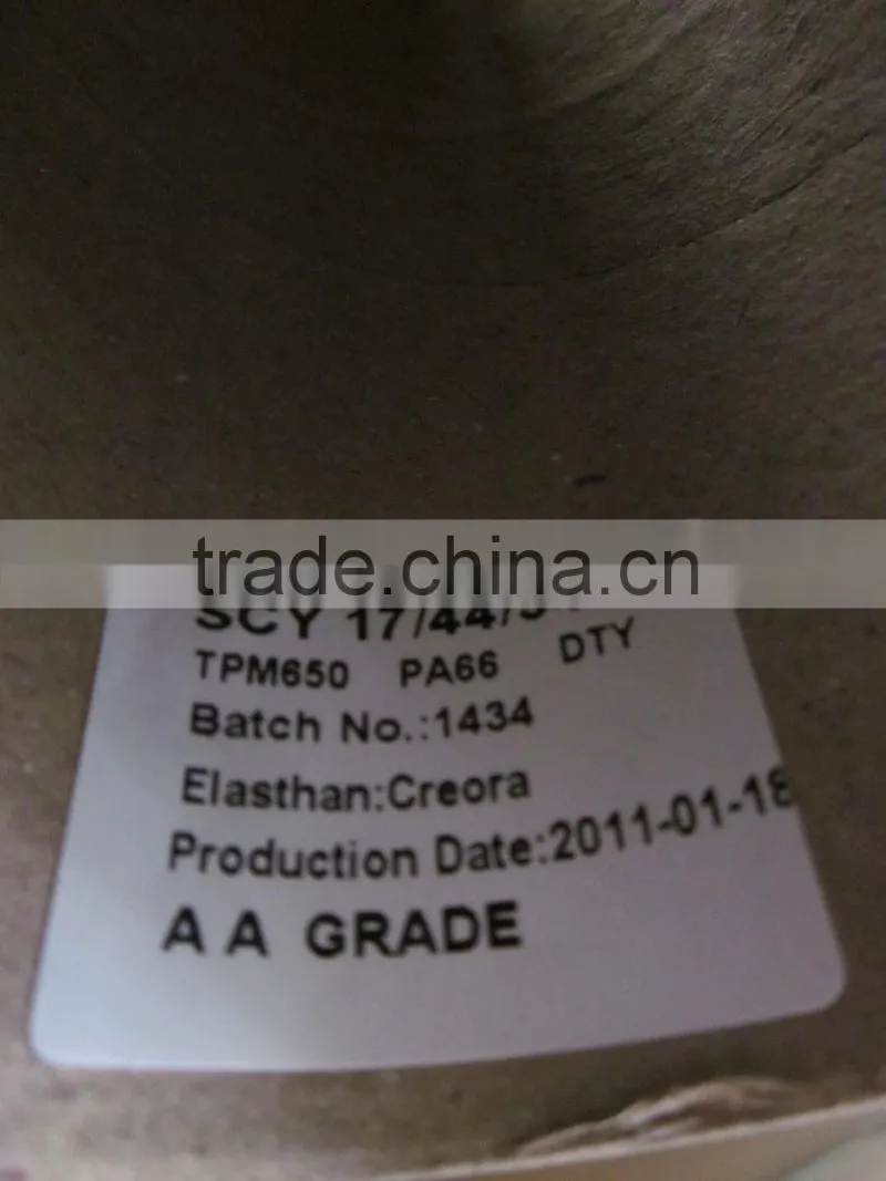 AA grade nylon 6.6 SCY 17/44/34Fsingle covered yarn