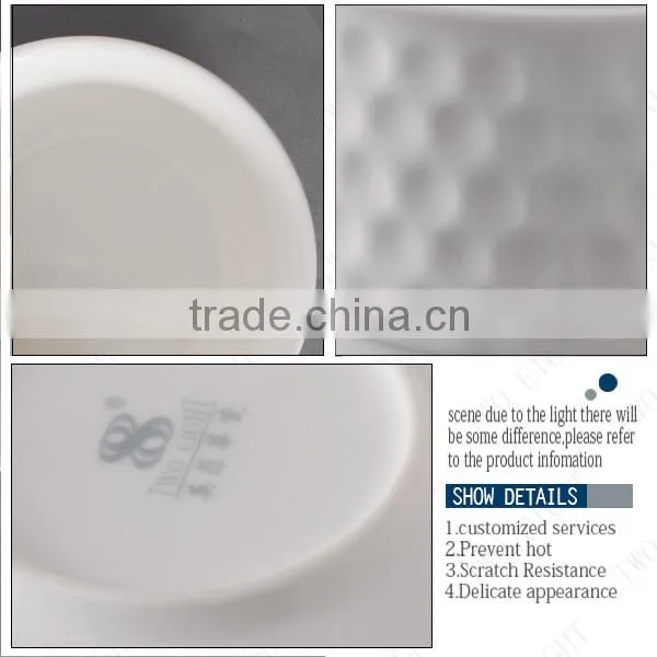 pure white round new design ceramic small butter dish