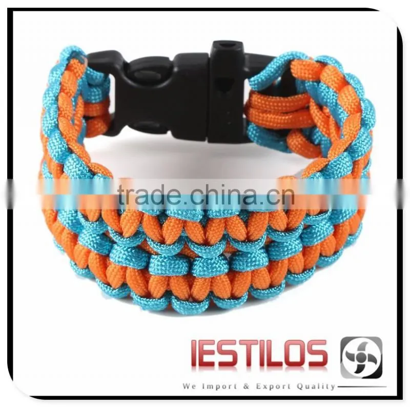 Cheap survival paracord bracelet for outdoor sport with buckle suvival rope