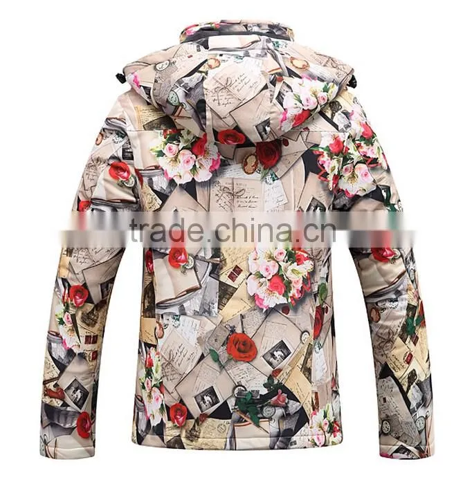 Custom Lady Colorfull Plus Size Ski Jacket