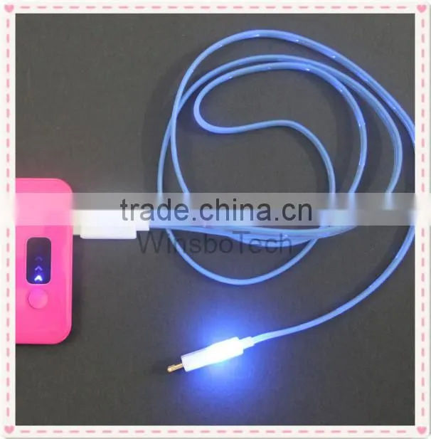 2014 hot selling style Christmas gift LED USB otg cable for iphone 5 /5s/ 6
