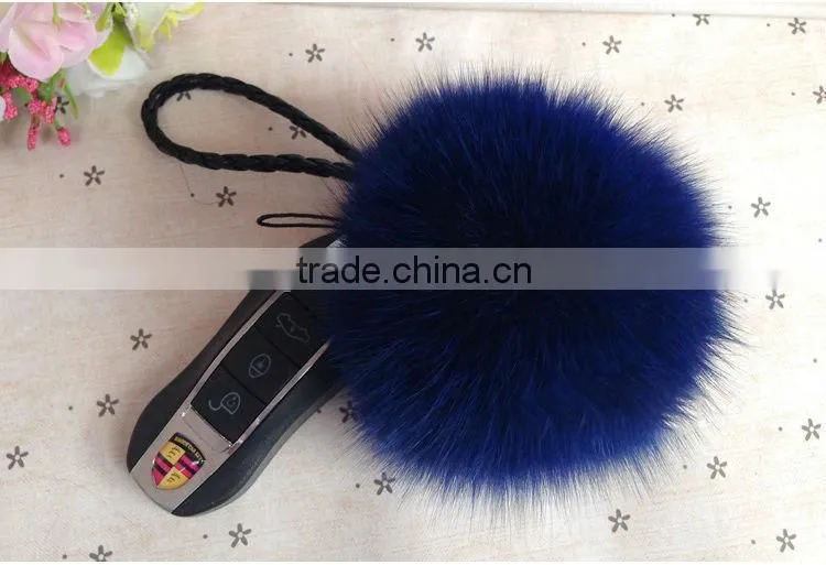Fox Fur Ball Key Chain / Fur Pom Poms / Fox Fur Keychain