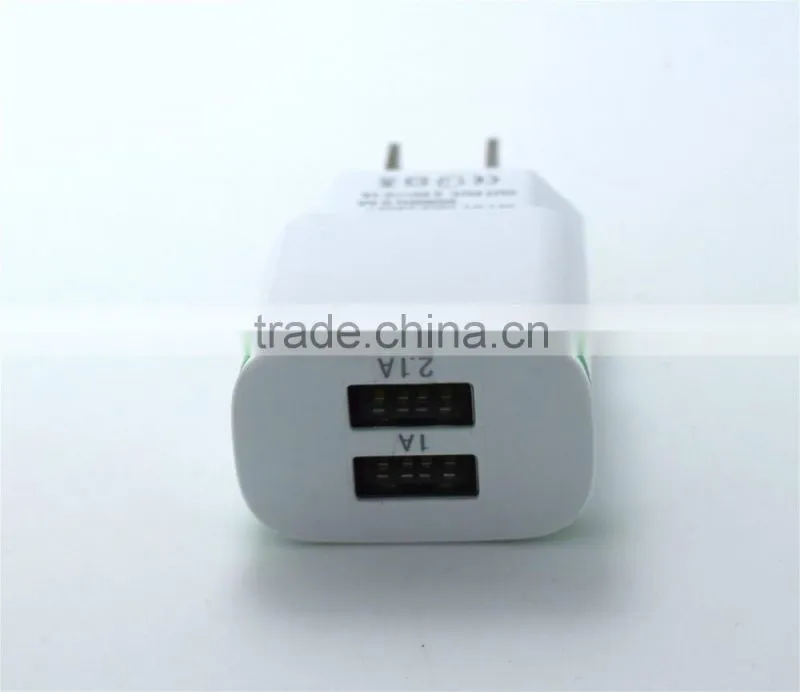 5V 2.1A +1A Universal Travel USB Charger Adapter Wall charger Portable EU UK Plug Mobile Phone Smart Charger