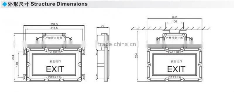 LED anti explosion emergency exit light