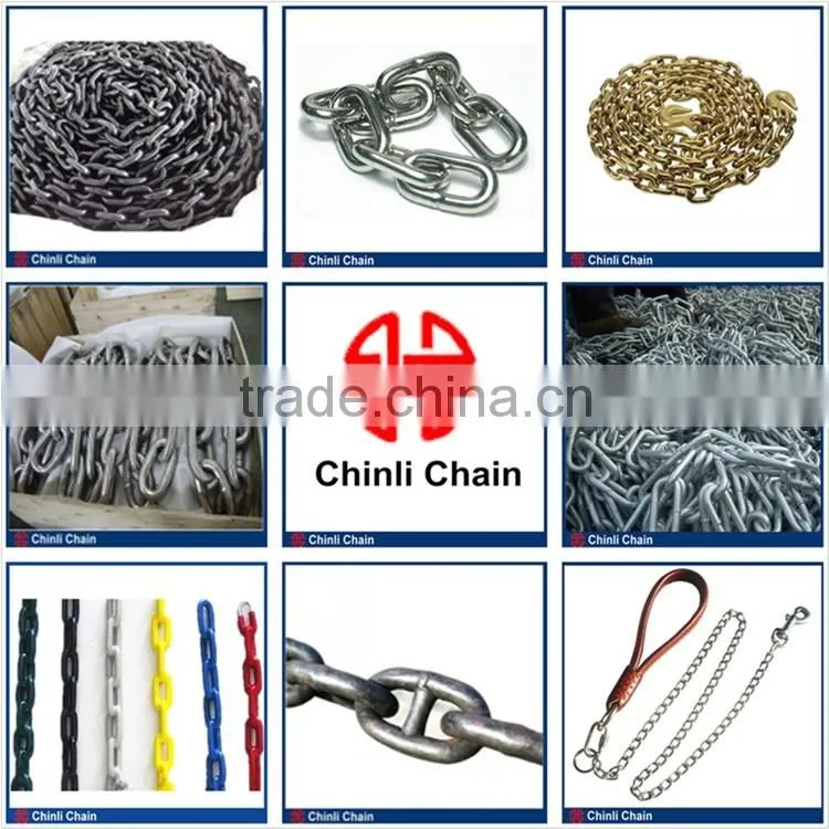 Trailer safety chain with S hooks,NACM90 standard 3/16"X 48" size USA standard chain with hooks