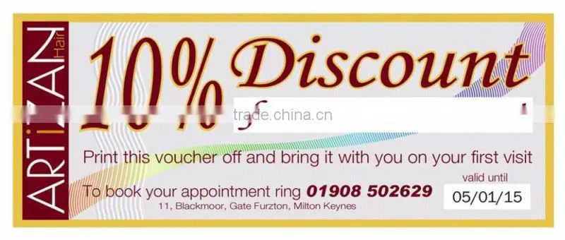 The Cheapest paper discount coupon with tear-off