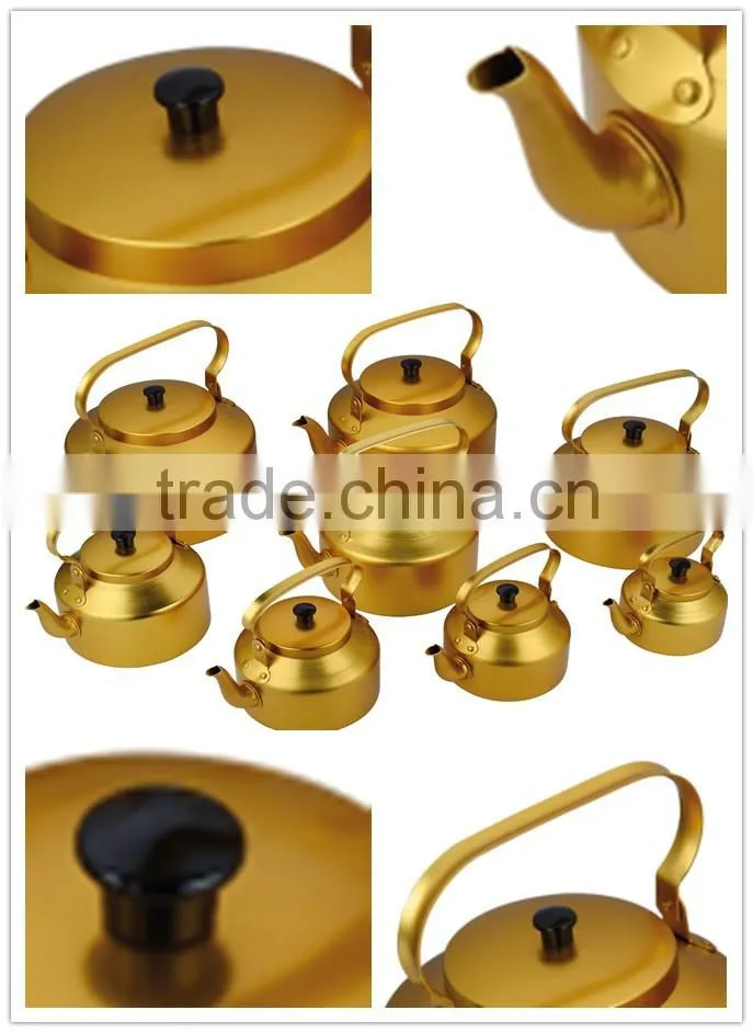 electrochemical yellow middle east aluminum tea kettle water kettle